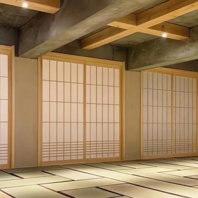 日式推拉门格子门障子纸吊轨移门隔断推拉门榻榻米门窗和室折叠门图2