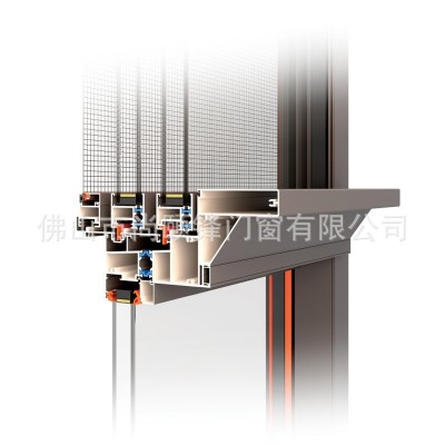 厂家直销轻奢断桥三轨推拉窗全景隔音铝合金推拉窗封阳台推拉门图4