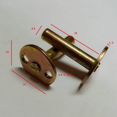 桌椅家具五金配件 半圆合页铰链铁弹簧插销门栓门闩衣柜连接件图2