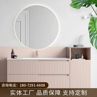 多层板柜洗漱台简约浴室柜洗手间挂墙式洗浴洗漱吊柜组合免漆柜