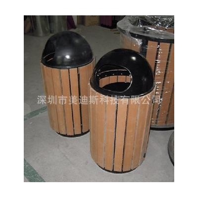 户外塑木垃圾桶景区室外小区单桶分类果皮防腐木垃圾箱来样设计