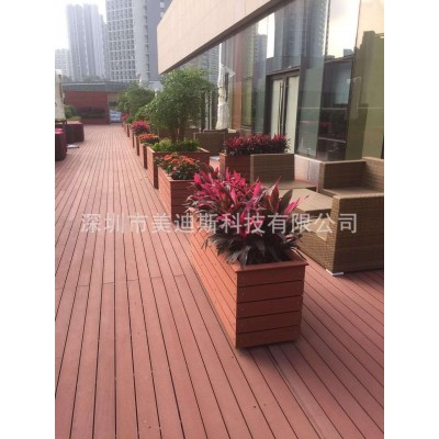 工厂直供户外景观塑木花箱生态木板公园防腐木花盆实心塑木地板图3