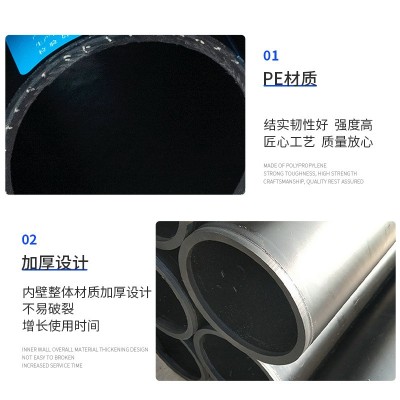 PE钢丝网骨架管HDPE聚乙烯复合管大口径灌溉市政消防管pe给水管图4