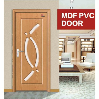 木门厂家外贸出口免漆PVC MDF 室内门木质玻璃门图3