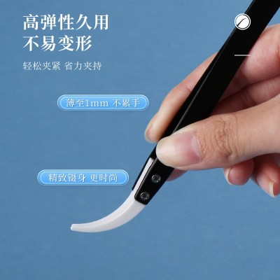 不锈钢镊子可换头陶瓷不锈钢手柄 陶瓷头镊子耐高温1200度