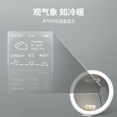 智先生 led化妆镜带灯补光宿舍卧室桌面台式女网红便携梳妆镜镜子图3