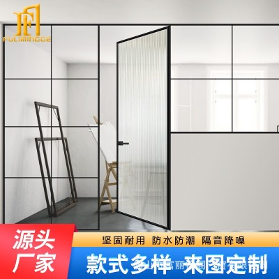 极窄推拉门卫生间铝合金厨房推拉门现代客厅阳台隔断玻璃门移门图2