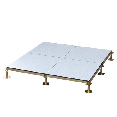 全钢地板600 600mm机房网络活动高架空象牙白陶瓷面防静电地板图5