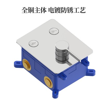 厂家批发两功能方形顶喷花洒套装 酒店工程镀铬淋浴器全套 暗装图3
