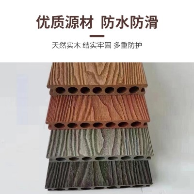 户外PE木塑地板木栈道护栏园林景观广场公园庭院露台生态木地板图3