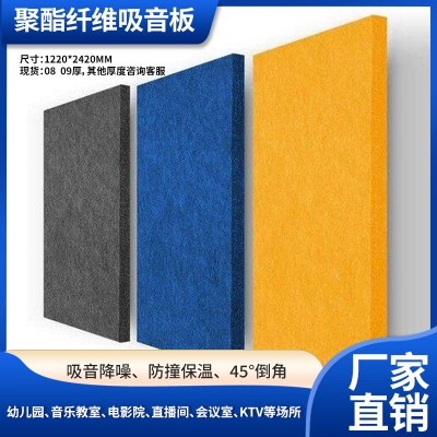 12mm加厚聚酯纤维隔音棉 大量批发直播间墙体影院防撞板材料图2