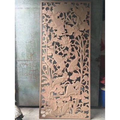 来图制作实木花格仿古门窗隔断式屏风别墅摆件建筑仿古复古木门图5