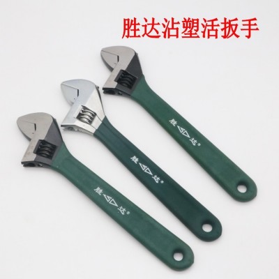 批发胜达活动扳手快速活口扳手电泳发黑沾塑柄活扳手胶柄高碳钢图3