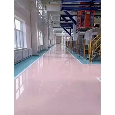 盛泰地坪 淡粉色工厂车间防静电环氧自流平施工 耐酸碱 耐磨耐压图5