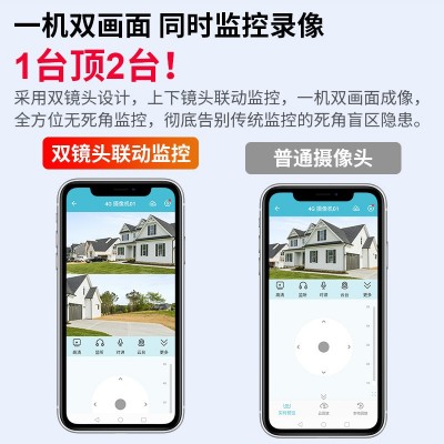 双目4G太阳能摄像户外头WIFI监控夜视低功耗无线无网 全彩高清摄像图3