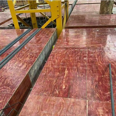 红模板木工板建筑18mm工地施工胶合板厚薄均匀厂家整车批发销售图3