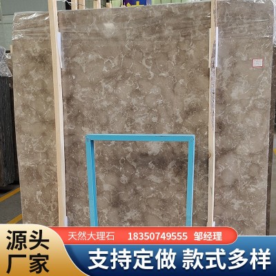 工程批发天然大理石波斯灰轻奢地板波打线过门石门槛石酒店前台面图2