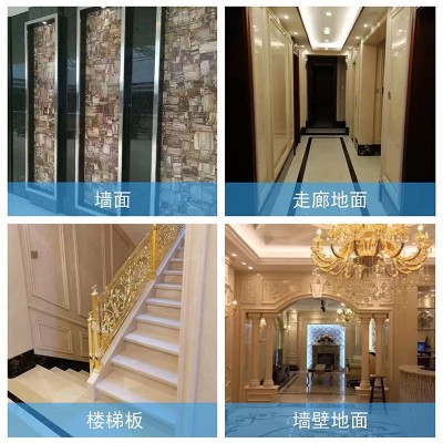 工厂供应工程批发石材 淡系简约入户过道生态石法国木纹石大理石图5