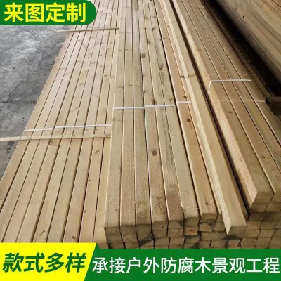 户外防腐木围栏地板 木材加工 景观栈道 围栏定制图5