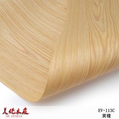 工厂直供60*250cm黄橡花纹科技木皮 无纺布木皮 礼品盒木纹贴面图4