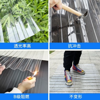 PC透明采光瓦塑料瓦玻璃屋顶阳光瓦玻璃钢雨棚阳光房瓦片建材厂家图4