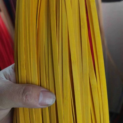 厂家供应手工打磨光滑竹条批发竹篾片DIY竹编材料彩色竹片制品图3