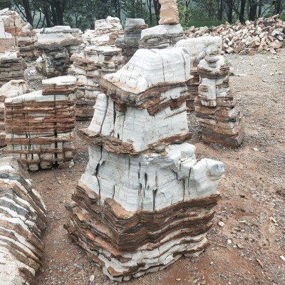 千层石 奇石园林景观石头工程造景 厂家批发千层石假山免费设计图2