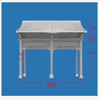 公园中式石凉亭 户外景观石亭子 精选石材质地坚硬不易变形图5