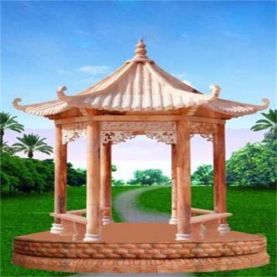 公园中式石凉亭 户外景观石亭子 精选石材质地坚硬不易变形图4