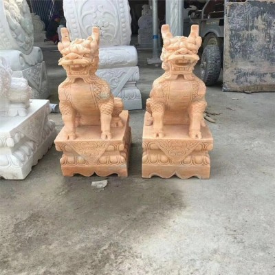 石材雕塑 手工雕刻石桌石凳人物动物 可免费设计图3