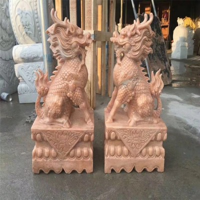 石材雕塑 手工雕刻石桌石凳人物动物 可免费设计