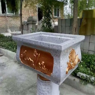 可定制欧式石雕喷泉 天然石材花钵雕刻 免费设计图3