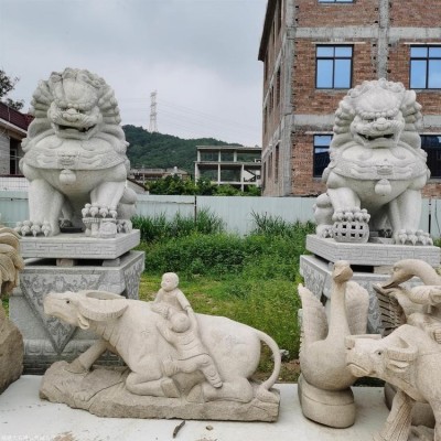 青石狮子 石材雕刻狮子图4