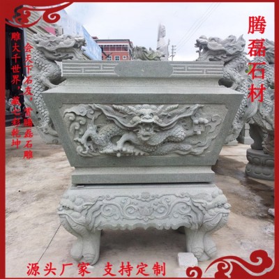 祠堂寺庙佛堂石雕青石仿古香炉可来图片图纸定做图5