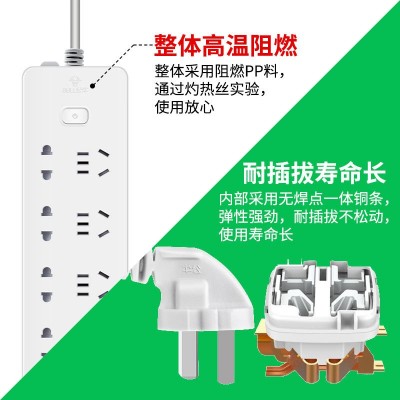 公牛插座板家用插排插线板排插带线多孔位接线板电源插板正品批发图4