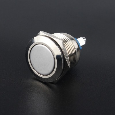 12 16 19 22 25MM金属按钮开关自复位带灯自锁防水开关按钮12V220图3
