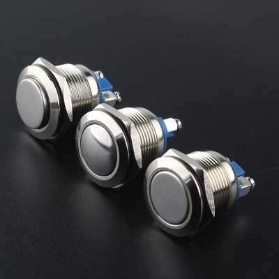 12 16 19 22 25MM金属按钮开关自复位带灯自锁防水开关按钮12V220图2