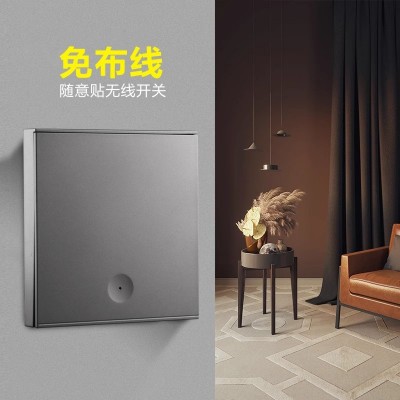 批发无线遥控随意贴开关面板220v家用灯具双控遥控开关 面板定制图2