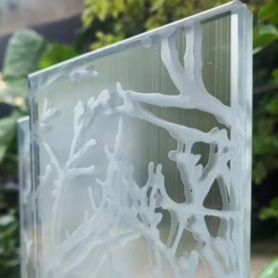 工厂加工钢化磨砂药水砂玻璃 蒙砂工艺玻璃 喷砂玉砂玻璃图3
