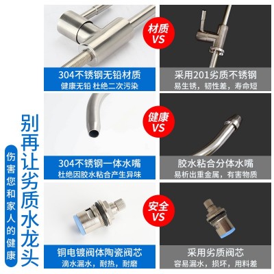 诺华清源家用商用2分304不锈钢净水器龙头通用配件单出双 出水龙头图5