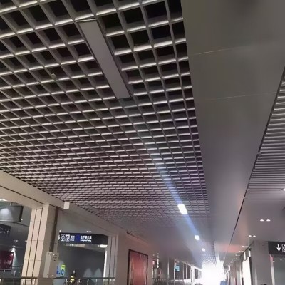 格栅吊顶天花装饰材料铁铝格栅塑钢自装网格格栏集成吊顶厂家直销图2