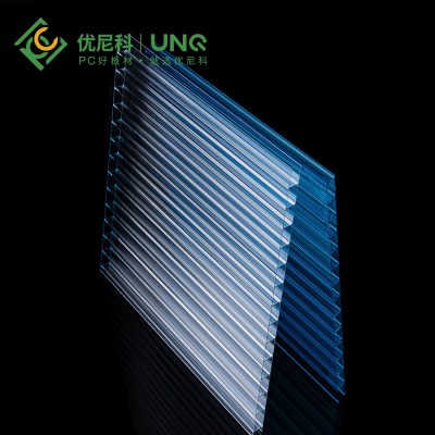 双层透明pc阳光板温室大棚手动棚雨棚用聚碳酸酯中空阳光板图4