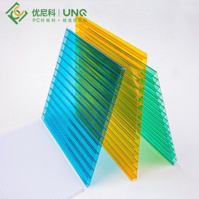 双层透明pc阳光板温室大棚手动棚雨棚用聚碳酸酯中空阳光板图3
