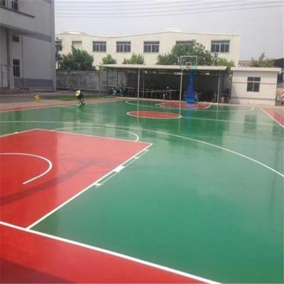 弹性硅pu球场地坪厂家 户外篮球运动场塑胶地面 硅胶球场施工图4