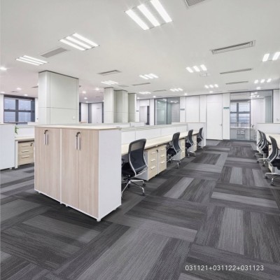 雷诺长条地毯 办公PVC底部尼龙地垫 阻燃B1级 写字楼装饰材料
