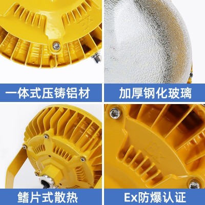 沈防LED防爆灯三防灯平台灯护栏法兰式防水防尘防腐灯仓库厂房图2