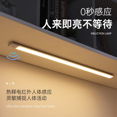 超薄人体感应灯条 智能led长条磁吸充电式橱柜酒柜衣柜自粘灯带图4