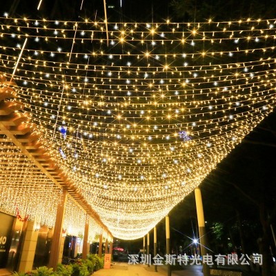 led小彩灯闪灯串灯满天星星灯星空闪泡户外防水街道绕树装饰布置图4
