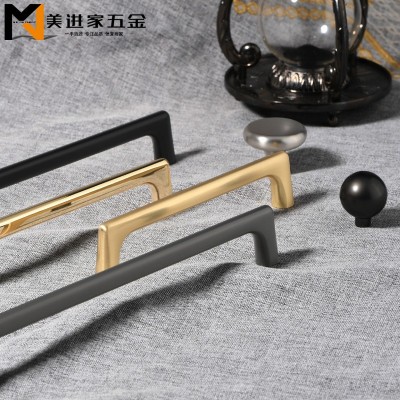 高档金色柜门拉手北欧橱柜衣柜门拉手厨柜抽屉把手锌合金抽屉拉手图4
