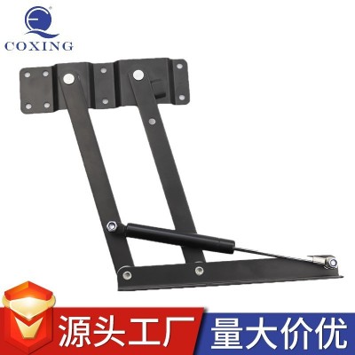 手动升降茶几架液压 活动升降支架咖啡桌 折叠调节高度收纳五金
